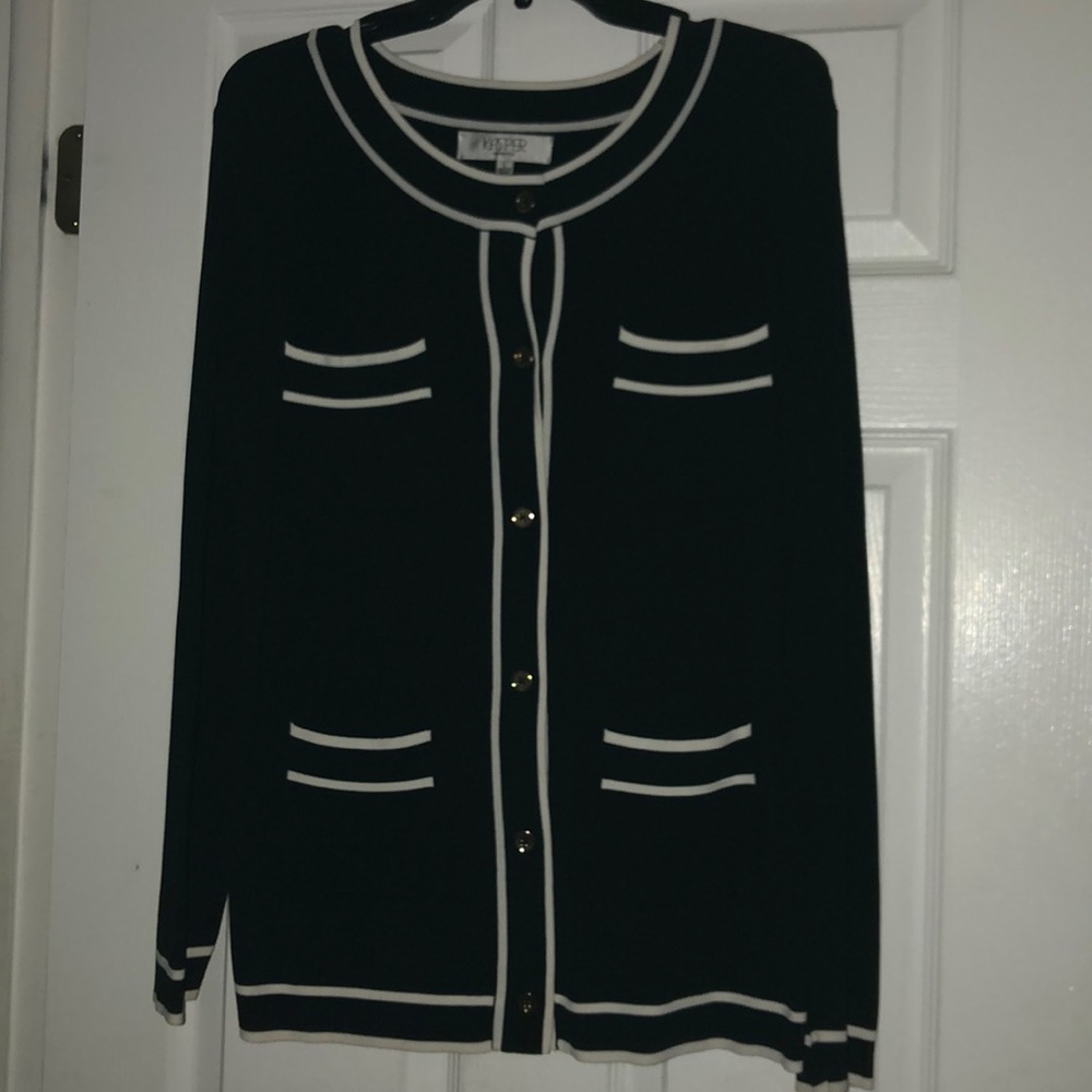 Black and White elegant cardigan